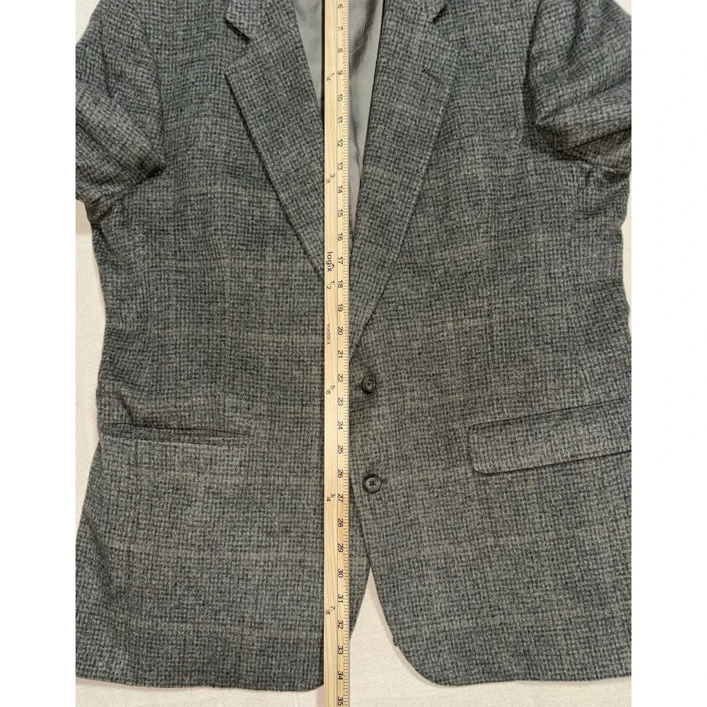 Vintage Hart Schaffner Marx Camel Hair Blazer‎ Men's 46L Plaid Sport Coat Suit
